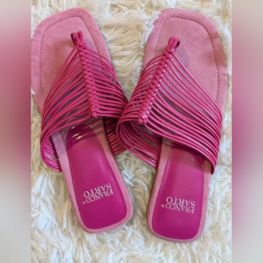 Franco Sarto Vintage Pink Suede Sandals
